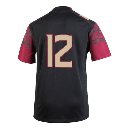 #12 F.State Seminoles Replica Alternate Jersey  Black Stitched American College Jerseys