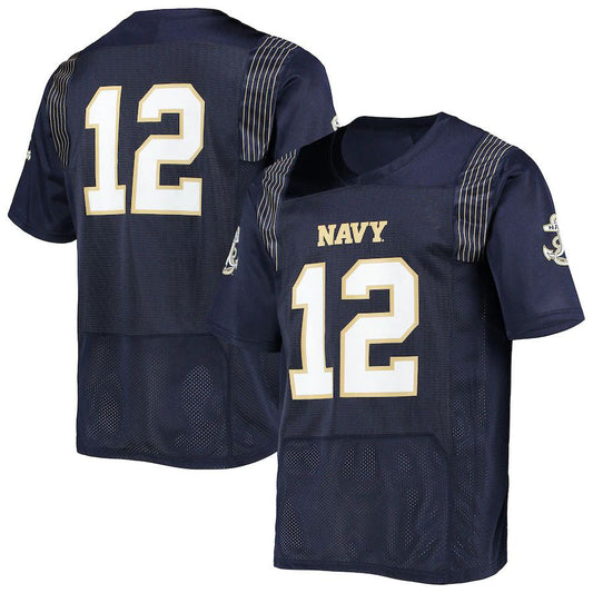 #12 N.Midshipmen Under Armour Replica Player Jersey Navy Stitched American College Jerseys