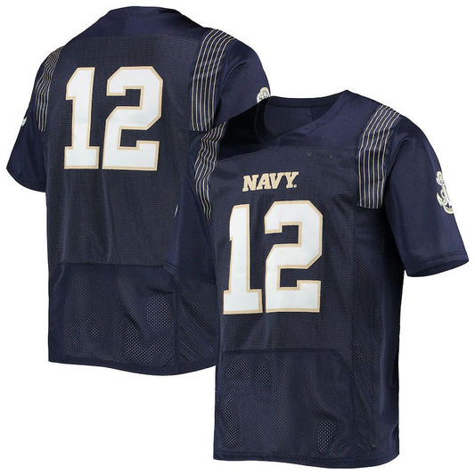 #12 N.Midshipmen Under Armour Team Premier Football Jersey Navy Stitched American College Jerseys