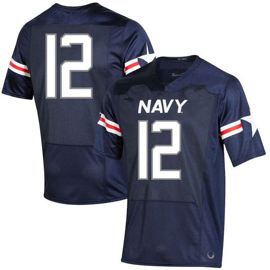 #12 N.Midshipmen Under Armour Rivalry Replica Jersey Navy Stitched American College Jerseys