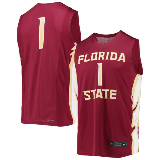 #1 F.State Seminoles Team Replica Basketball Jersey Garnet Stitched American College Jerseys