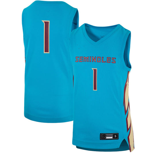 #1 F.State Seminoles Team Replica Basketball Jersey Turquoise Stitched American College Jerseys
