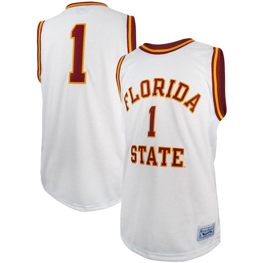 #1 F.State Seminoles Original Retro Brand Commemorative Basketball Jersey White Stitched American College Jerseys