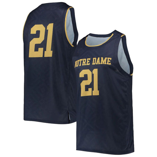 #21 N.Dame Fighting Irish Under Armour Alternate Replica Basketball Jersey Navy Stitched American College Jerseys