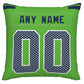 Custom S.Seahawks Pillow Decorative Throw Pillow Case - Print Personalized Football Team Fans Name & Number Birthday Gift Football Pillows