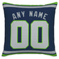 Custom S.Seahawks Pillow Decorative Throw Pillow Case - Print Personalized Football Team Fans Name & Number Birthday Gift Football Pillows