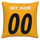 Custom P.Steelers Pillow Decorative Throw Pillow Case - Print Personalized Football Team Fans Name & Number Birthday Gift Football Pillows