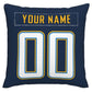 Custom LA.Chargers Pillow Decorative Throw Pillow Case - Print Personalized Football Team Fans Name & Number Birthday Gift Football Pillows