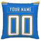 Custom LA.Chargers Pillow Decorative Throw Pillow Case - Print Personalized Football Team Fans Name & Number Birthday Gift Football Pillows