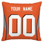 Custom C.Browns Pillow Decorative Throw Pillow Case - Print Personalized Football Team Fans Name & Number Birthday Gift Football Pillows