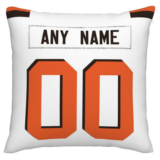 Custom C.Browns Pillow Decorative Throw Pillow Case - Print Personalized Football Team Fans Name & Number Birthday Gift Football Pillows