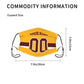 Custom W.Commanders Face Covering Football Team Decorative Adult Face Mask With Filters PM 2.5 Gold 2-Pack