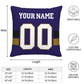Custom B.Ravens Pillow Purple Football Team Decorative Throw Pillow Case Print Personalized Football Style Fans Letters & Number Birthday Gift Football Pillows