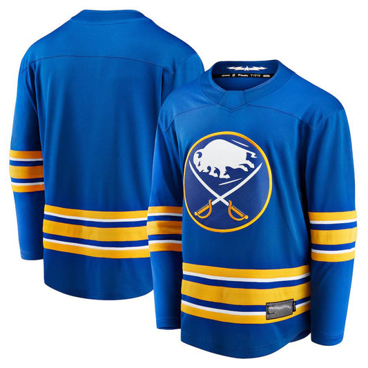 B.Sabres Fanatics Branded 2020-21 Home Breakaway Jersey Royal Stitched American Hockey Jerseys