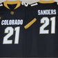 C.Buffaloes #21 Shilo Sanders Black 2023 With PAC-12 Patch Stitched College Jerseys