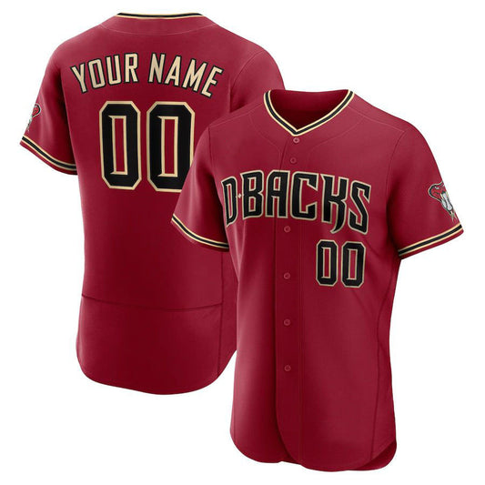 Baseball Mens Custom A.Diamondback Stitched Red Jersey