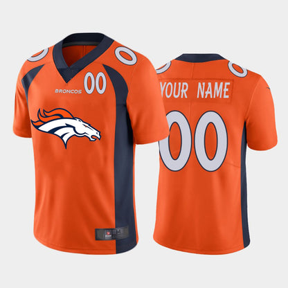 Custom D.Broncos  Orange Team Big Logo Number Vapor Untouchable Limited Jersey Stitched Jersey American Football Jerseys