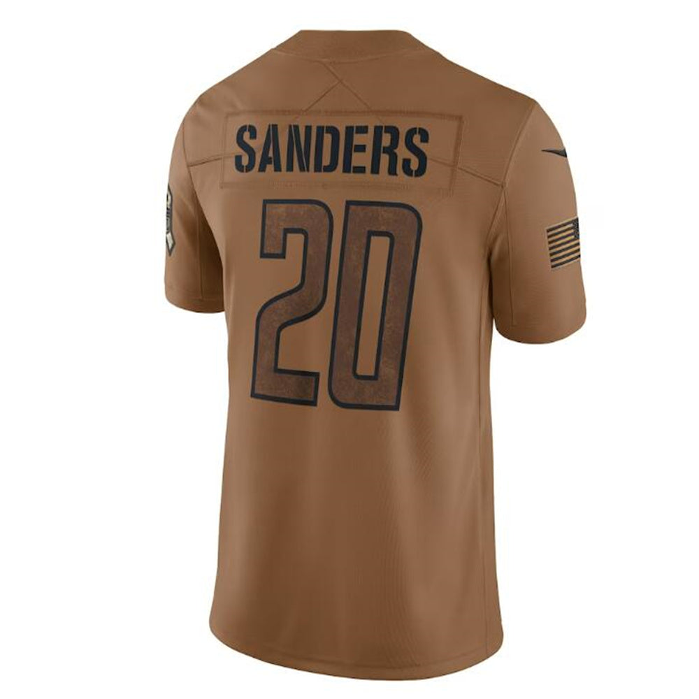 D.Lions #20 Barry Sanders Brown 2023 Salute To Service Retired Player ...