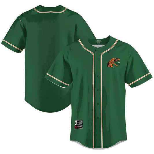 F.A&M Rattlers Baseball Jersey Green Stitched American College Jerseys