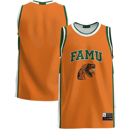 F.A&M Rattlers Basketball Jersey Orange Stitched American College Jerseys