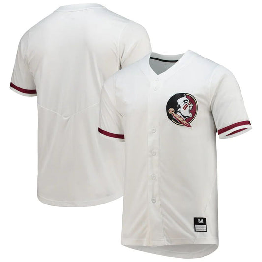F.State Seminoles Full-Button Replica Softball Jersey White Stitched American College Jerseys