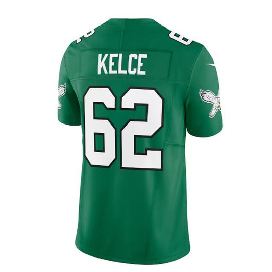 P.Eagles #62 Jason Kelce Alternate Vapor F.U.S.E. Limited Jersey - Kelly Green Stitched American Football Jerseys