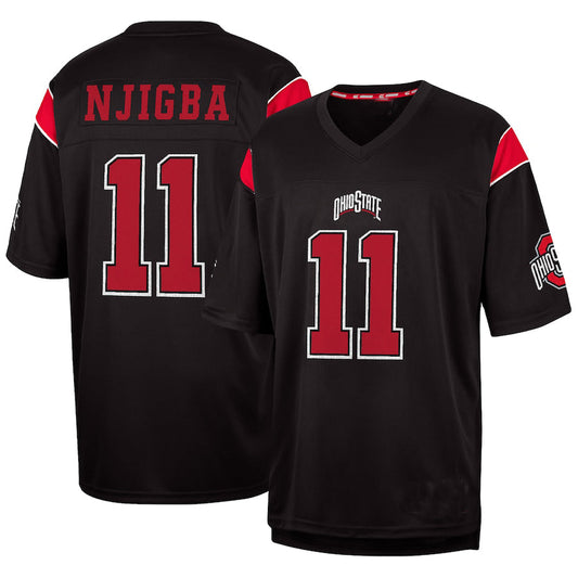 O.State Buckeyes #11 Jaxon Smith-Njigba  Colosseum Fashion Replica Jersey Black Football Jersey Stitched American College Jerseys