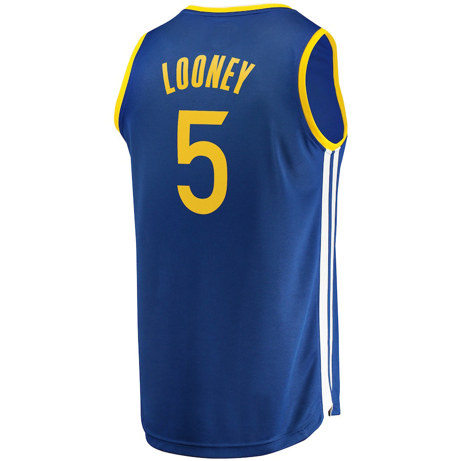 G.State Warriors #5 Kevon Looney Fanatics Branded Fast Break Replica Player Team Jersey Blue Stitched American Basketball Jersey