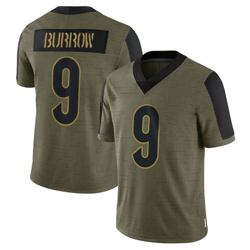 Men's #9 Joe Burrow C.Bengal Limited Stitched Jerseys Football