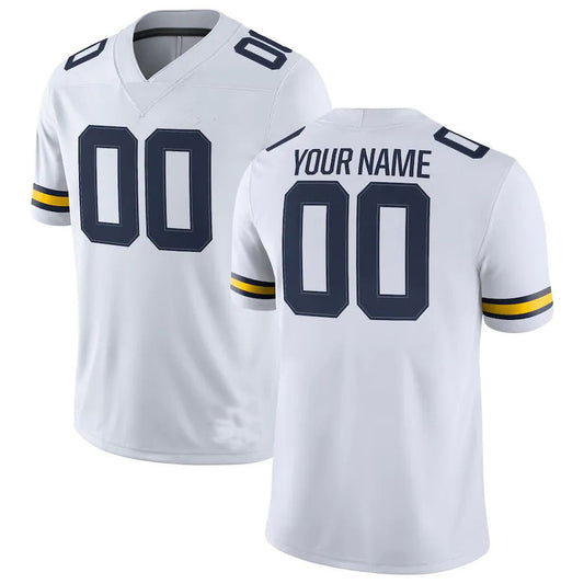 Custom M.Wolverines Jordan Brand Custom Game Jersey White Football Jersey American Stitched College Jerseys