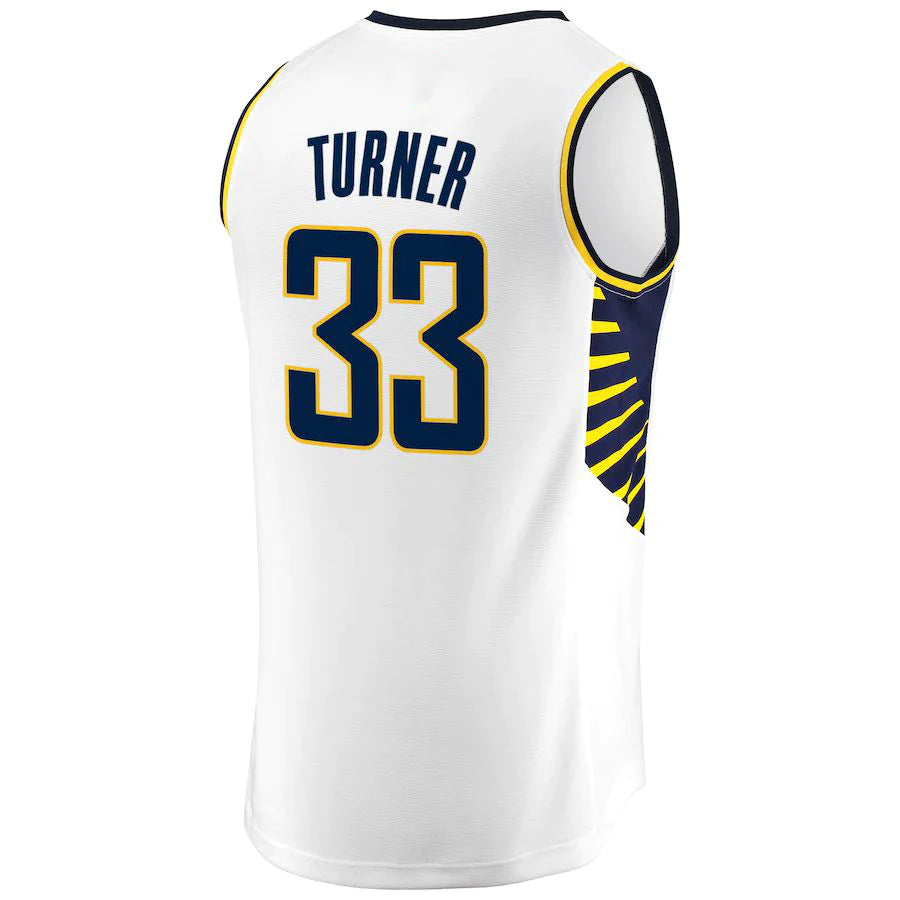 IN.Pacers #33 Myles Turner Fanatics Branded Fast Break Replica Jersey White Association Edition Stitched American Basketball Jersey
