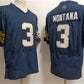 N.Dame Fighting Irish #3 Joe Montana Navy With Name Limited Stitched Jersey College Jerseys