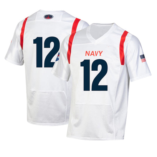#12 N.Midshipmen Under Armour 2022 Special Games Replica Jersey  White Stitched American College Jerseys