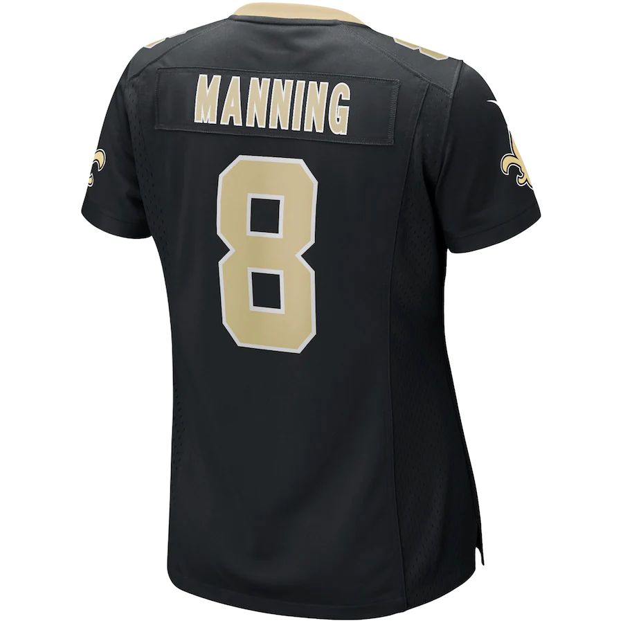 thumbnail image 2 of Archie Manning Custom New Orleans Saints Football Jersey, Black/White, S-3XL 2 of 5