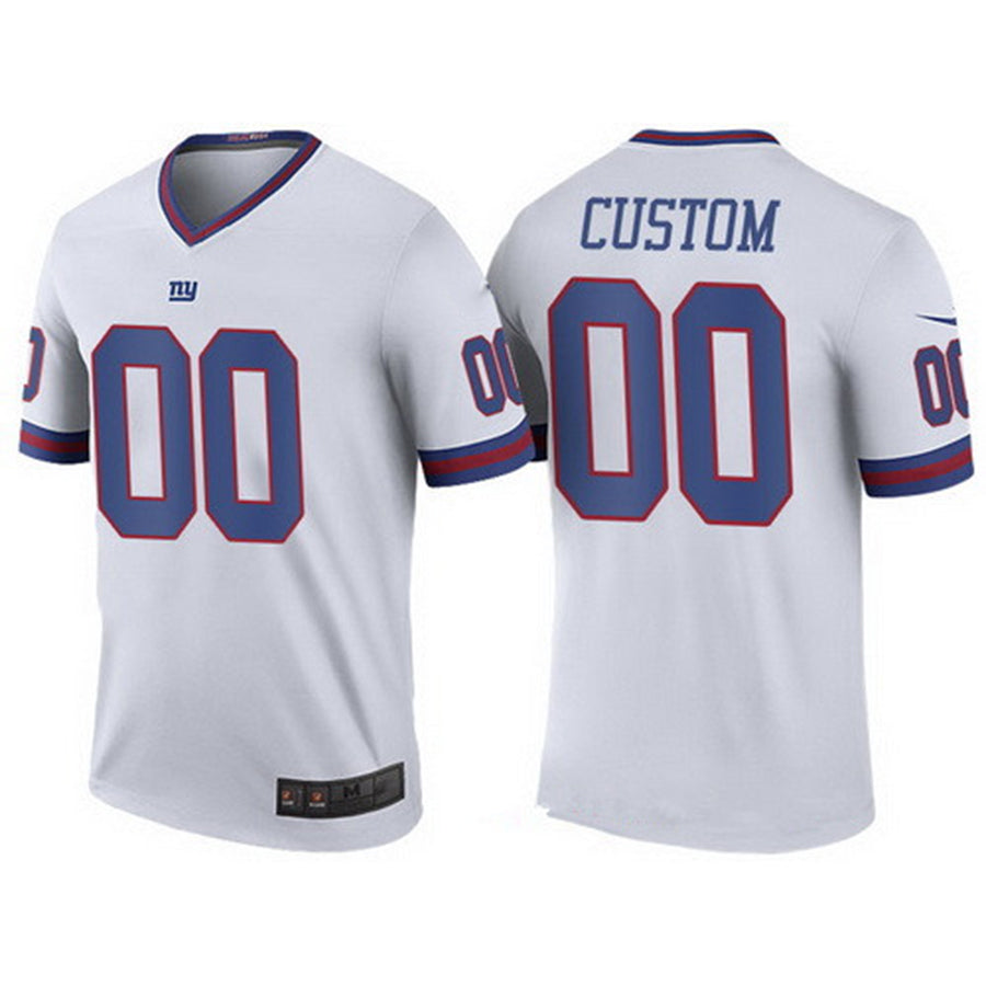 Custom NY.Giants White Color Rush Legend Limited Jersey Stitched Ameri ...