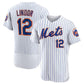 New York Mets #12 Francisco Lindor White Home Authentic Player Jersey Baseball Jerseys