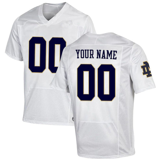 Custom N.Dame Fighting Irish Under Armour Replica Jersey Football Jersey White American Stitched College Jerseys