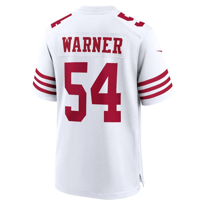 SF.49ers #54 Fred Warner White Player Game Jersey Stitched American Football Jerseys