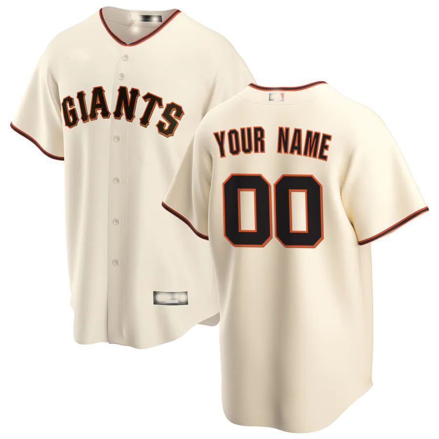 Baseball Jerseys Custom San Francisco Giants Cream Home Replica Custom