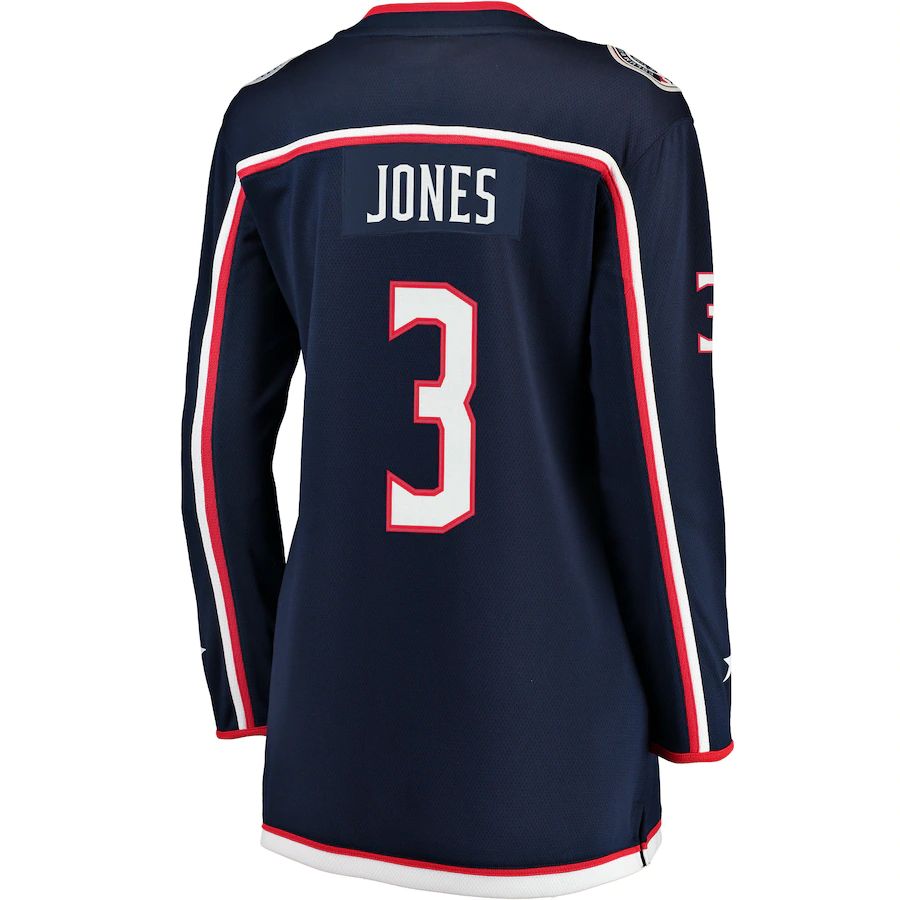 C.Blue Jackets #3 Seth Jones Fanatics Branded Home Premier Breakaway Player Jersey  Navy Stitched American Hockey Jerseys