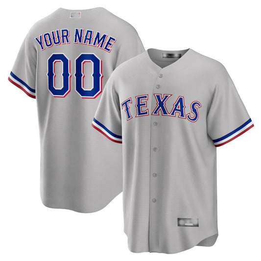 Baseball Jerseys Custom Texas Rangers Gray Road Custom Replica Jersey