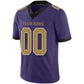 Custom B.Raven Men's American Purple Color Rush Vapor Limited Stitched Football Jersey
