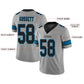 Custom C.Panther Stitched American Football Jerseys Personalize Birthday Gifts Grey Jersey