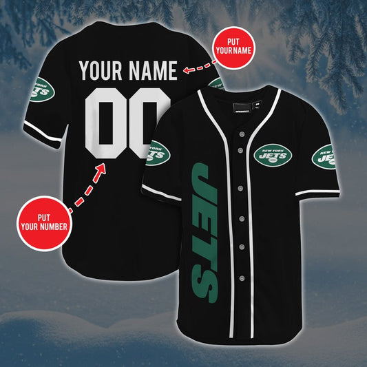 Personalized Custom NY.Jets Baseball Jersey Short Sleeve Sports Jersey