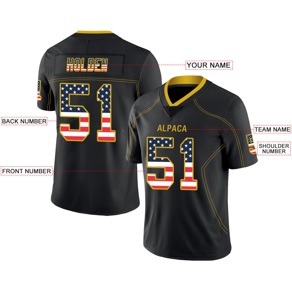 Custom P.Steelers Stitched American Football Jerseys Personalize Birthday Gifts Black Jersey